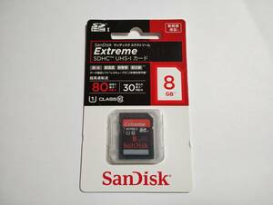 未開封品・未使用品　SDHCカード　8GB　SanDisk　Extreme　メモリーカード SDカード