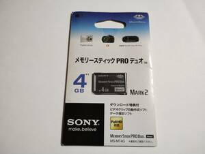 未使用品・未開封品　memory stick pro duo　SONY　4GB　メモリースティックプロデュオ