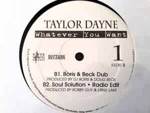 美盤　Taylor Dayne　テイラー・デイン　Whatever You Want　US盤 貴重 12” シングル レコード (2枚組）：　Soul Solution / Boris & Beck