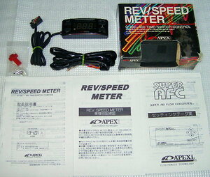 オレンジ液晶 REV/SPEED METER RSM レブ スピード アペックス リミッター 解除 AFC VSC CMX VFC JZX90 JZX100 JZA SXE RB SR N1 S14 S15 1J