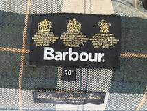 美品 Barbour SPEY 40 SL セージ ワックスドコットン バブアー スペイ 着脱可フード付き グリーン BEAMS F ビームス_画像6