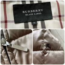 希少/美品☆ バーバリーブラックレーベル BURBERRY BLACK LABEL 極暖 キルティング ダウンジャケット M ノバチェック 着脱ファー 高級感◎_画像9