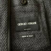 美品☆ ジョルジオアルマーニ GIORGIO ARMANI ニット チェスターコート ジャケット ミドル丈 size46 美シルエット イタリア製 高級感◎_画像8