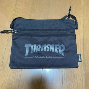 THRASHER サコッシュ スラッシャー ショルダーバッグ ブラック 黒 ボディバッグ メッセンジャー