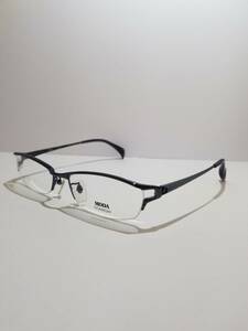 未使用 眼鏡 メガネフレーム MODA MO-8018 チタン 金属フレーム ナイロール ハーフリム シンプル 男性 女性 メンズ レディース 55口17-140