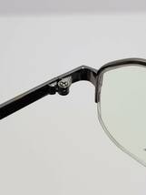 未使用 眼鏡 メガネフレーム HERMOSA 38020 COL1 チタン 金属フレーム スクエア型 ハーフリム 軽量 メンズ レディース 52口18-138 R-3_画像7