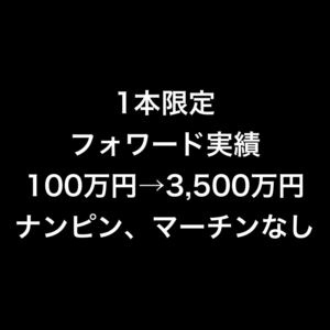 【ラスト1本限定（最終）】1円スタート　フォワード利益率6400%ナンピンなしEA fx自動売買