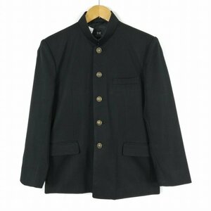 学生服 学ラン 170A 男子 上着 ウール混 標準型学生服 詰襟 カシドス 黒 中古 ランクC a3 JJ5266