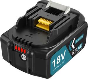 VANKO 互 マキタ 18v バッテリー BL1860B 6000mAh 長時間作業可能 BL1815N リチウムイオンバッテリー LED残量表示付き PSEとCEマーク