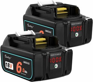 Waitley2 piece set Makita interchangeable. battery BL1860B 18V 6.0Ah power tool for battery high capacity battery LED digital remainder amount display 