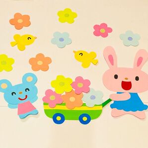 壁面飾り 動物 花