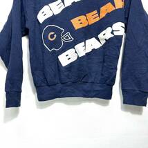 ■ 子供用 80s 80年代 USA製 ビンテージ NFL GLASGOW Bears フロッキー プリント アクリル スウェット トレーナー 14 ベアーズ アメフト ■_画像3