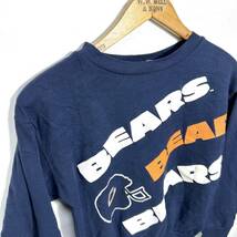 ■ 子供用 80s 80年代 USA製 ビンテージ NFL GLASGOW Bears フロッキー プリント アクリル スウェット トレーナー 14 ベアーズ アメフト ■_画像2