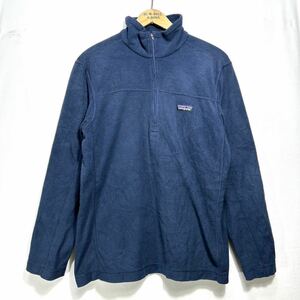 ■ 2018年製 00s Patagonia ハーフジップ フリース プルオーバー ジャケット サイズM ネイビー 古着 パタゴニア アウトドア アメカジ ■