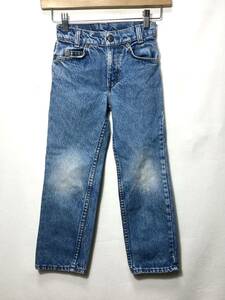 ■ 子供用 80s 80年代 86年製 ビンテージ Levi's 418-0214 デニム パンツ インディゴ サイズ8 キッズ リーバイス オレンジタブ ■