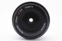 [Rank:AB] Nikon Ai-s Nikkor 20mm F3.5 MF Wide Lens 大口径 単焦点 超広角 レンズ / ニコン F マウント 完動美品 #4248_画像2