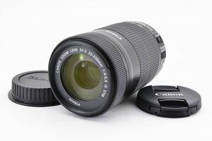 [Rank:AB] 極美品 Canon Zoom Lens EF-S 55-250mm F4-5.6 IS STM 手ブレ補正 望遠 ズームレンズ / キヤノン EF APS-C 使用感ほぼ無 #6125