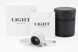 [Rank:AB] 極美品 Light Lens Lab（周八枚）35mm F2 Wide Lens シルバー 大口径 単焦点 広角 レンズ ライカ Leica M Mount用 動作◎ #9972