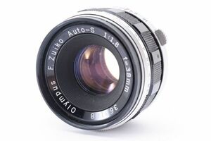 [Rank:B] 完動 Olympus F.Zuiko Auto-S 38mm F1.8 MF 単焦点 レンズ / オリンパス ズイコー ペンF ハーフカメラ PEN FT F用 #3084