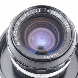 [Rank:AB] 完動良品 Nikon Nikkor-N Auto 24mm F2.8 MF Wide Lens MF一眼レフ用 単焦点 広角 レンズ / ニコン おまけでケース付 #3089の画像10