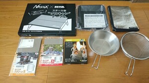 未使用★ソロキャンプ8点セット ミニ焚き火台 テーブル ミニ鉄板 ウインドスクリーン マグカップ等、ユニフレーム テンマクデザイン SOTO 