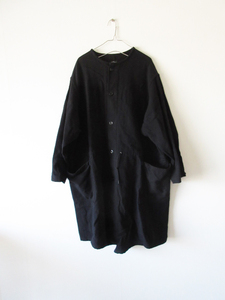 美品 or slow / オアスロウ NO COLLAR COAT フィッシュテイルコート 1 WOOL HERRINGBONE BLACK / レディース ジャケット