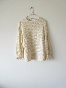 美品 2022 Bilitis dix-sept ans / ビリティス・ディセッタン 2911-879 Shell motif Blouse 36 BEIGE / ブラウス シャツ レディース