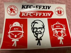 KFC×FFXIVコラボ エモート　ケンタッキーフライドチキン　FF14 ファイナルファンタジー　シールのみ　5枚