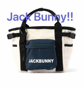 お値下げ★ジャックバニーJack Bunny★秋冬ふわもこボアカートバッグ★ホワイト新品未使用★トート パーリーゲイツ 