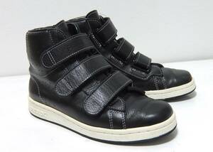 PATRICK Patrick velcro is ikatto leather sneakers black 36 23cm made in Japan 