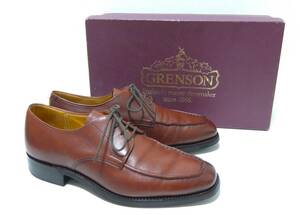 英国製 GRENSON グレンソン Uチップ レザーシューズ 茶 UK５1/2 ダイナイトソール