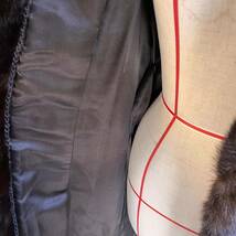 ミンク ロングコート 毛皮 ダーク ブラウン ブラック オーダーメイド リアルファー レディースファッション 背丈110cm 2311_画像4