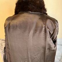 ミンク ロングコート 毛皮 ダーク ブラウン ブラック オーダーメイド リアルファー レディースファッション 背丈110cm 2311_画像7