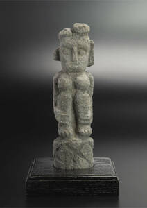 8世紀 安山岩雕神像 共箱 爪哇 印度尼西&#20122; ジャワ インドネシア Java
