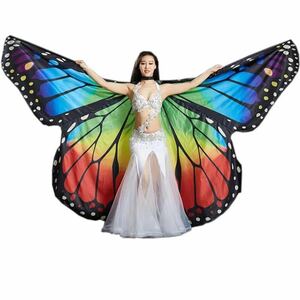 ベリーダンスバタフライ Isis wings の羽棒でカラフルな大人の女性のベリーダンスの衣装の羽ベリーダンスの翼のアクセサリー