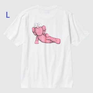 KAWS ☆ カウズ UNIQLO ☆ ユニクロ コラボ 限定 未開封 半袖 UT Tシャツ メンズ L タグ付 ピンク