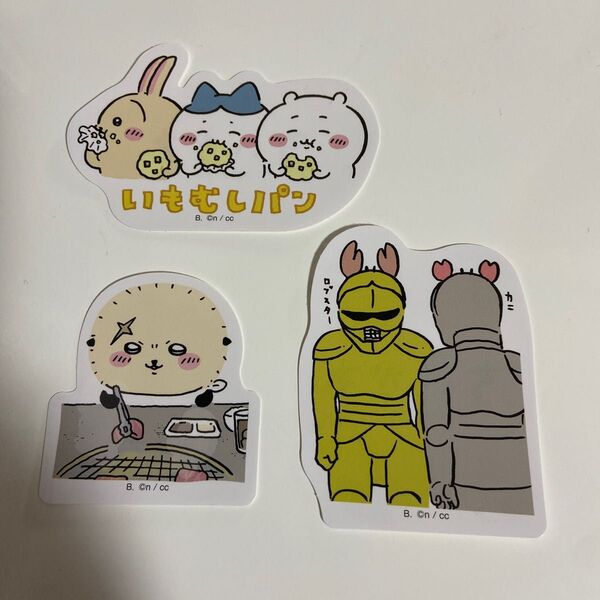 ちいかわ ダイカット ステッカー 4 ハチワレ うさぎ ハチワレ 鎧さん 古本屋さん ラッコ シール