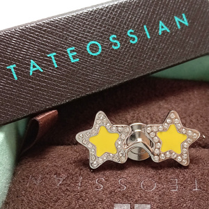 【tap12】新品　TATEOSSIAN　タテオシアン　ピンズ　ピンバッジ　ブローチ　エルトンジョンコラボ　スターサングラス　星型　イエロー黄色