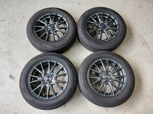 『psi』 weds VELVA SPORT Z 14インチ × 5.5J +48 4穴 PCD100 アルミホイール & DUNLOP ENASAVE EC204 175/65R14 ラジアルタイヤ4本セット