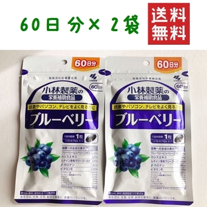 ●小林製薬 ブルーベリー お徳用 60日分×2袋 ★平日毎日発送★ 栄養補助食品 ブルーライト 目の疲れ リモートワーク スマホ疲れ