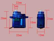 電子工作 RC用 360度 2個 超小型 サーボモーター servo motor_画像2