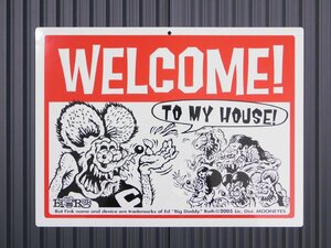 【Rat Fink・ラットフィンク】※《サインプレート ／WELCOME! 》 RAF229　サイン看板　サインボード