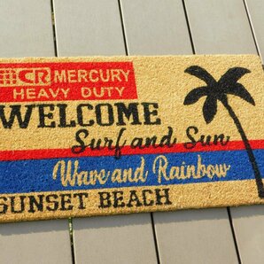 【MERCURY・マーキュリー】※《コイヤーマット・SUNSET BEACH》 アメリカン雑貨 ガレージ 玄関マットの画像1