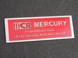 送料￥140【MERCURY・マーキュリー】※《メタルマグネット・エンブレム ／レッド》　アメリカン雑貨　ヴィンテージ