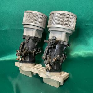 MIKUNI ミクニ 2気筒 2連 スロットル フィルター有 バイク 車 船舶 吸器 キャブレター? エンジンパーツ ジェットスキー? Kawasaki? 部品