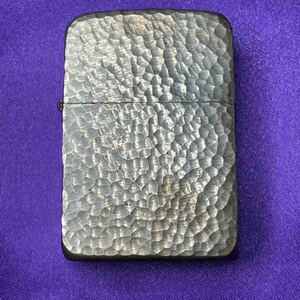 上品な一品! Zippo スターリングシルバー ハンマートーン 5面加工 槌目 全面彫り 2002年製 ジッポー U.S.A. オイルライター 管理Z17