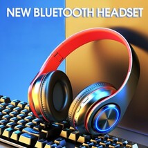 折りたたみ Bluetooth ヘッドホン RGB 光る ステレオ ワイヤレスヘッドホン オーバーイヤーヘッドホン_画像1