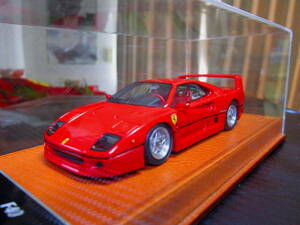 BBR・IDEA 1/43 Ferrari フェラーリ・F40 ★イタリア製・スケドーニ社レザー台座!!