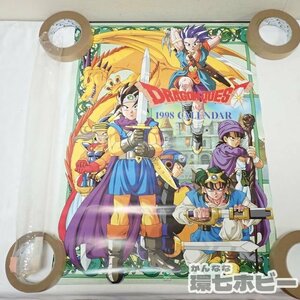 1KU29◆未使用 美品 当時物 1998年 エニックス ドラゴンクエスト 1 2 3 4 5 6 カレンダー 未裁断/ポスター/ドラクエ グッズ SFC FC 送80