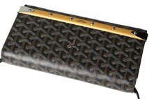 【↓プライスダウン↓】【美品】ゴヤール/GOYARD　モンテカルロPM（クラッチバッグ）　ゴヤールディンキャンバス　ブラック　AMAMONTECARLO_画像4